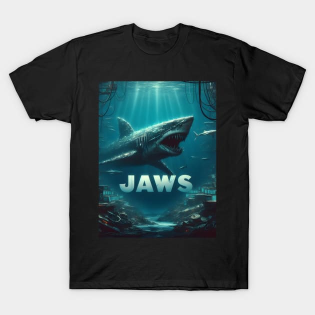 Unleash Oceanic Dread: Dive into Shark-Inspired Thrills with our Jaws-Inspired Collection! T-Shirt by insaneLEDP